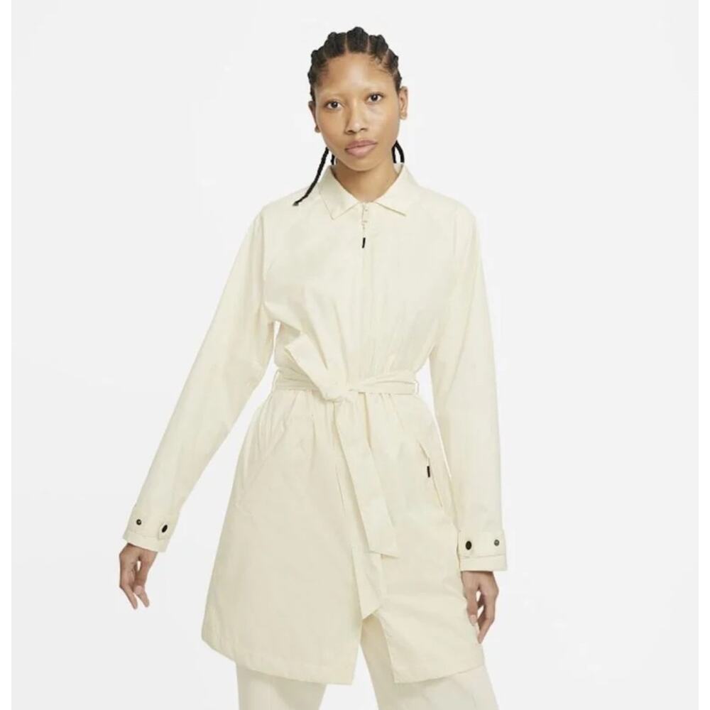 Nike Sportswear‎ Windrunner trench coat Med soft yellow belted jacket Medium